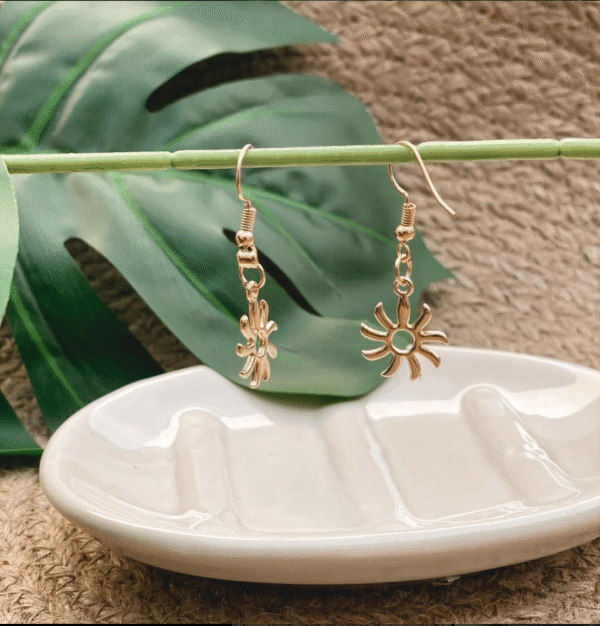 Aretes Sol Dorado